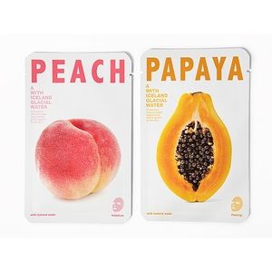 5/$25!🌟 THE ICELAND Papaya + Peach Sheet Mask Duo